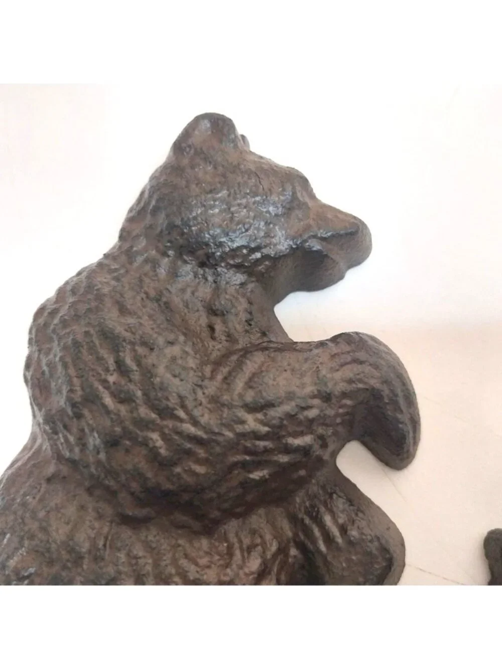 Cast Iron Bear Wall 4 Hook Key Rack Coat Rack Rustic Forest Lodge Brown Finish